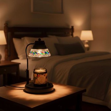 【Les nez 香鼻子】七彩香氛融蠟燈 (土耳其風手工玻璃) 可升降定時版