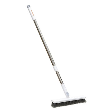 奇麗屋 雙效地板刷 濃密刷毛 清潔除水漬 不鏽鋼桿伸縮調節  1支