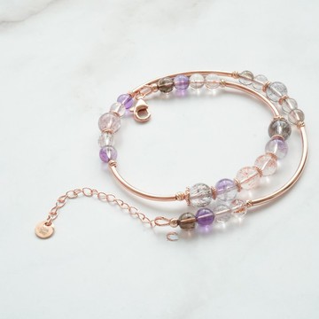 超七(super seven)925純銀包玫瑰金雙鏈