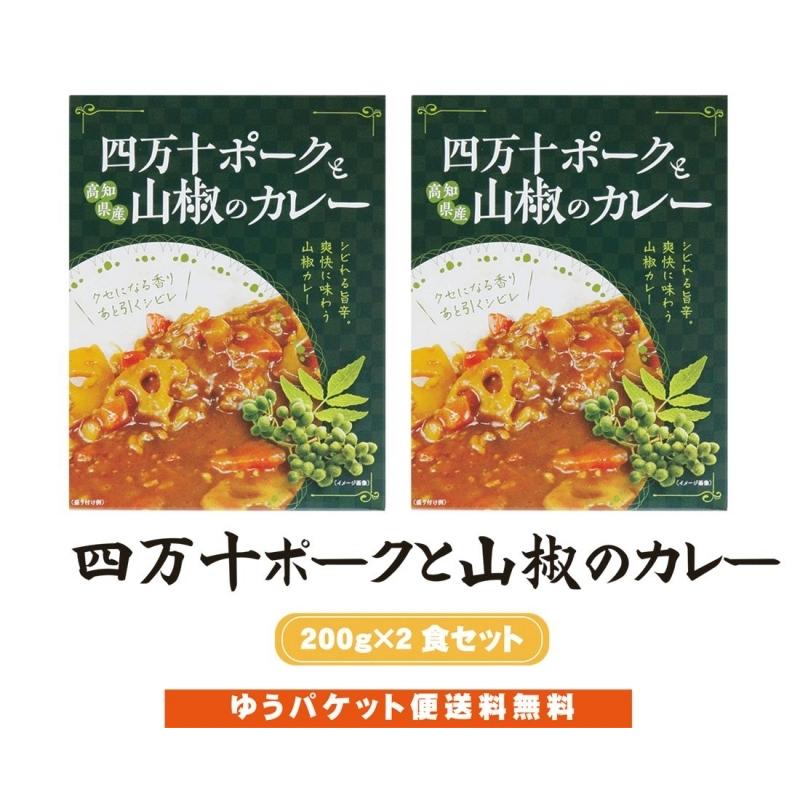 四万十ポークと山椒のカレー　200g×2袋セット  送料無料  ご当地カレー レトルト