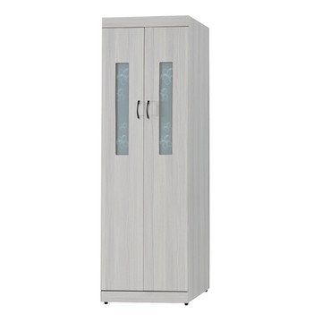 文創集 杜邁克 時尚2尺二門雙吊衣桿衣櫃/收納櫃-60x57x202cm免組