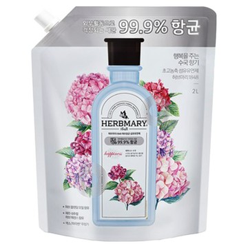 Herbmary 草本 衣物柔軟精補充包 繡球花香 2L 2包