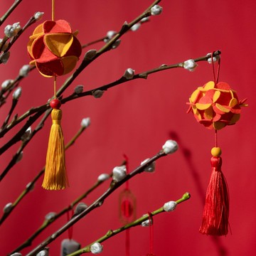 【快速出貨】步步高升 (花球布吊飾) |新年|蛇年|布置|春節|春聯|