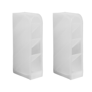 小麥購物 斜插收納盒 L1031 2個  4層  白色