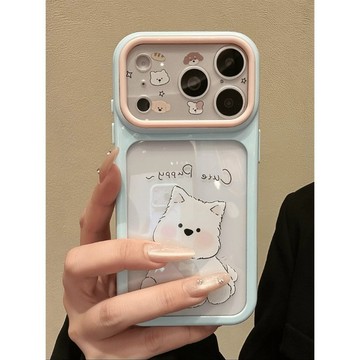 可愛歪頭西高地適用蘋果16PROMAX手機殼iPhone15Plus軟殼14/13/12pro小清新