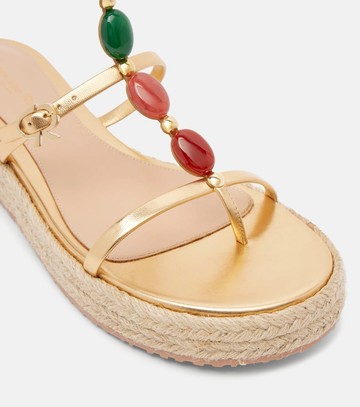 Gianvito Rossi Shanti leather espadrille sandals