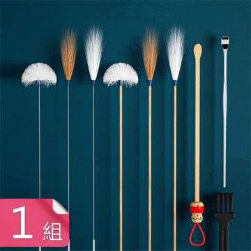 【荷生活】柔軟細膩手工製作掏耳十件套組 防塵收納盒多種類陶耳棒套組-1入組