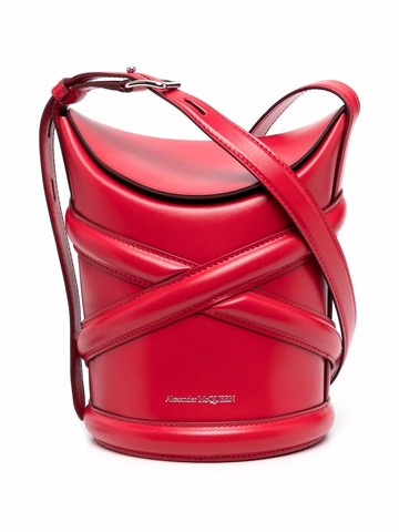 Alexander McQueen - The Curve bucket bag - women - Leather - One Size - Red