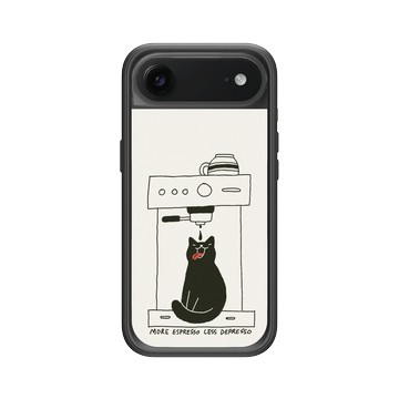 iPhone Air Mod NX -邊框背蓋組合 (相機按鈕) 黑 - ilovedoodle (Lim Heng Swee) - Coffee Cat: 多點濃縮，少點憂鬱