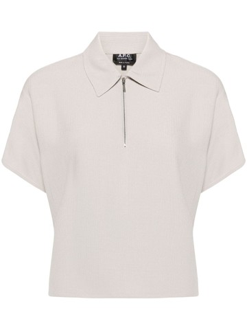 A.P.C. - Roxy half-zip blouse - women - Viscose - 38 - Grey