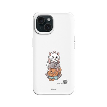 iPhone 15 SolidX 白 - 迪士尼-經典系列 Disney Classics - 貓兒歷險記 Les Aristochats - Marie, Berlioz et Toulouse