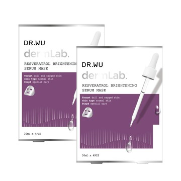 DR.WU 白藜蘆醇亮白精華面膜4入_2入組