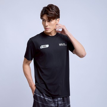 KINGO女款｜黑色尼龍印花T恤 512608｜官方直營