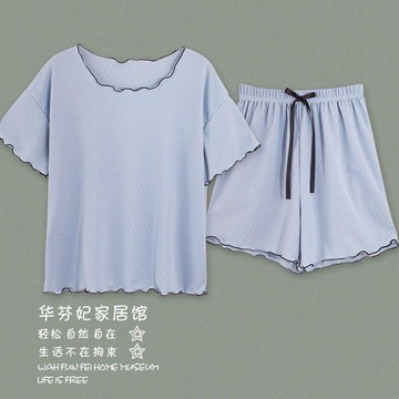 2025新款夏季簡約女短袖遮肉睡衣莫代爾冰絲家居服多巴胺大碼套裝 短袖短褲 開扣睡衣 睡衣套裝 睡衣女 卡通睡衣