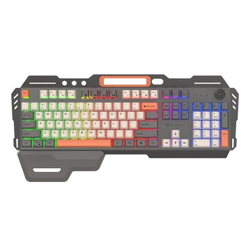 HONG JIN 宏晉 撞色款薄膜鍵盤 聖盾士  銀色  HJ-721  薄膜