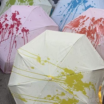 小紅書同款 遇水變色雨傘 變色雨傘 搞怪雨傘 遮陽傘 晴雨傘 遇水變紅藍棕綠遇水變色傘全自動獨家專利遮陽傘高顏值