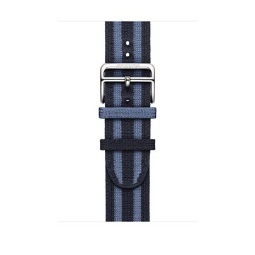 Apple Watch Hermès - 46 公釐 Bleu Nuit/Bleu Brighton 午夜藍色配布萊頓藍色 Rocabar Club 錶帶