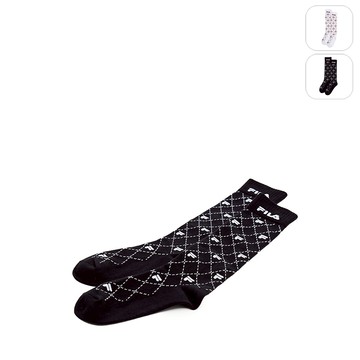 【FILA】棉質長筒襪-黑色 SCY-5304-BK