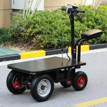 新品上市!!熱門爆品！！倒騎驢電動手推車平板車擺攤拉貨三輪車工地拉水泥搬運車小推車