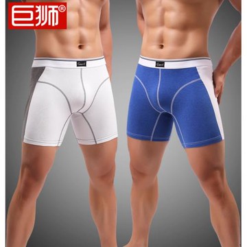 肥佬褲透氣內褲男平角褲純棉寬松青年褲頭胖子專業運動加長防磨腿