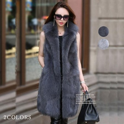 ファーベスト レディース 毛皮ベスト フォックス ロッグベスト フェイクファー 着痩せ 上着 防寒 冬服 秋服 通販 Lineポイント最大get Lineショッピング