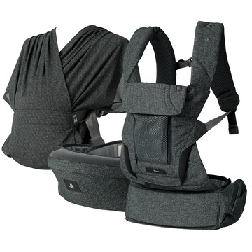 韓國 POGNAE - MAX 萬能四合一透氣背巾-磨砂黑