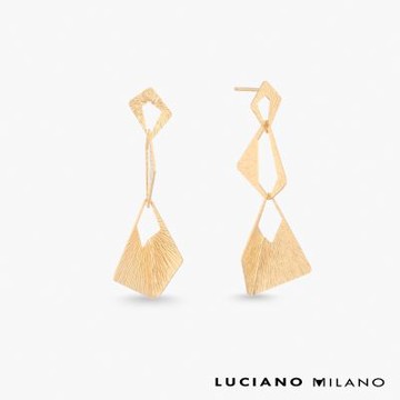 LUCIANO MILANO 傾心田純銀耳環(金色)