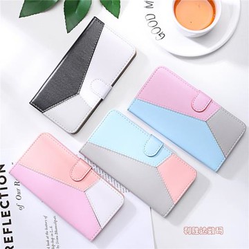 三色拼接適用iPhone15/14/13/12/11promax/xr翻蓋手機殼6s皮套78plus