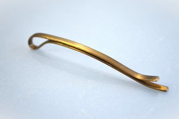 Titanium hairpin・鈦髮簪・髮絲紋金棕色 64mm