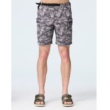 【WILDLAND荒野】男迷彩抗UV多口袋工裝短褲迷彩灰色