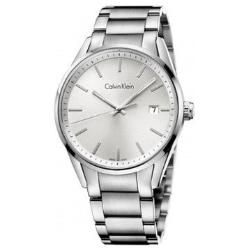 cK Formality系列 時尚紳士三針腕錶(白) 43mm K4M21146