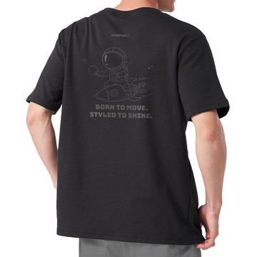 立體機能棉T-運動太空人-大圖線條背圖款-桌球 機能服 MIT台灣製