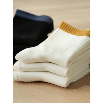 三雙裝運動襪 手工對目 男士吸汗棉襪 透氣籃球襪 四季款襪子