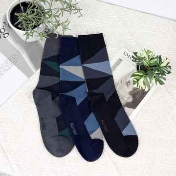HF幾何雲感除臭紳士襪(26-30)-多色任選