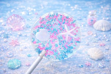 創意棒棒糖－粉藍潮汐