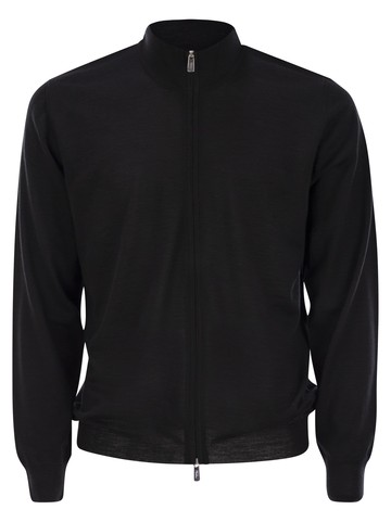 Fedeli Favonio - Virgin Wool Sweater With Full Zipper