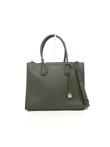 michael kors 棕色 Mercer 皮革手提包 肩背包