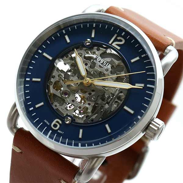 フォッシル FOSSIL 腕時計 メンズ ME3159 自動巻き ブルー ブラウン | LINEショッピング