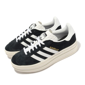 [ACS] adidas 休閒鞋 Gazelle Bold W 女鞋 黑 白 厚底 增高 拼接 麂皮 三條線 三葉草 愛迪達 HQ6912