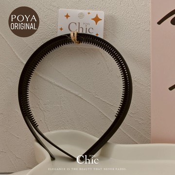 POYA CHIC台灣製霧面髮圈2入-黑13mm