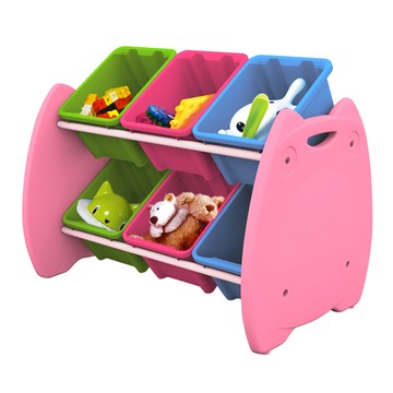 真心良品 shuter_樹德  喵頭鷹6格玩具收納架/玩具整理組