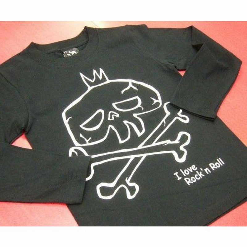 人気アイテム【マーク＆ロナ】長袖Tシャツ/ブラック/FER/スカル