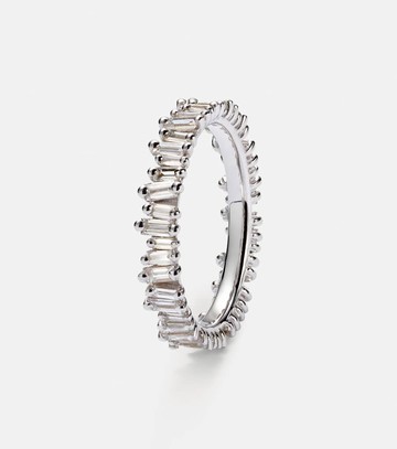 Suzanne Kalan Midi 18kt white gold tech ring jackets with diamonds