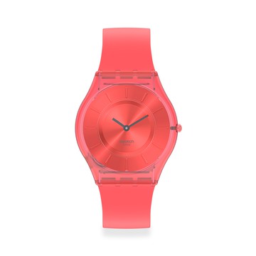 Swatch SWEET CORAL 超薄手錶/男錶/女錶/瑞士製造 SS08R100 (34mm)【官方旗艦店】