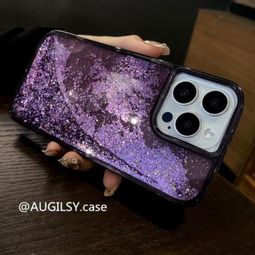【暗紫色流沙】新款奢華高級適用蘋果14promax手機殼11解壓iphone13保護套15不包鏡頭14plus透黑12閃粉高檔女