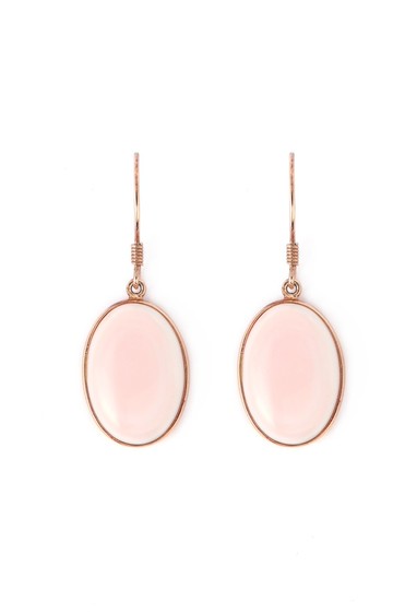 【畢業禮物】【情人節禮物】天然粉紅皇后貝S925純銀鍍玫瑰金耳環