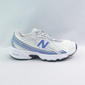 NB P7406V1 中童 休閒鞋 運動鞋 740 Bungee Lace W寬楦 免綁鞋帶 白/晴空藍