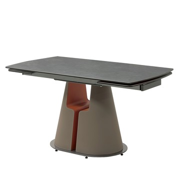 【Hampton 漢汀堡】鎧特6.6尺複合陶板伸縮餐桌(桌子/餐桌/伸縮桌/強化玻璃桌面)