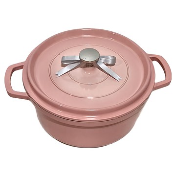 CARDIE 陶瓷塗層不沾鍋 三層陶瓷塗層 雙耳把手設計 節能高效  24cm  粉色  1個