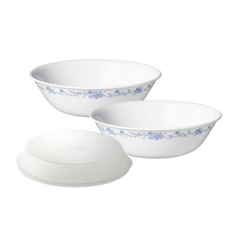 Corelle Brands 【美國康寧 CORELLE】2件式餐碗組加贈微波蓋